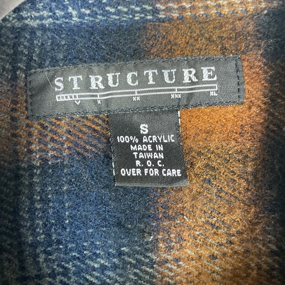 Structure flannel button down S thick soft woodsman vintage gorpcore - Picture 3 of 8